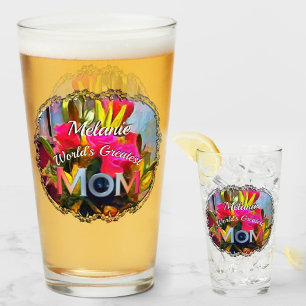 Moederdag Bloemen PM0001 Bier Glas