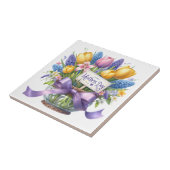 Moederdag Bloemen Tegeltje (Zijkant)