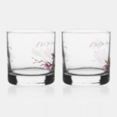 Moederdag Bloemen Tulpen Waterverf Whisky Glas (Links)