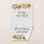 Moederdag Bloemen Zonnebloemen Waterverf Bad Handdoek (Handdoek)