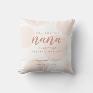Moederdag Blush Stippen Voor Nana Foto Kussen