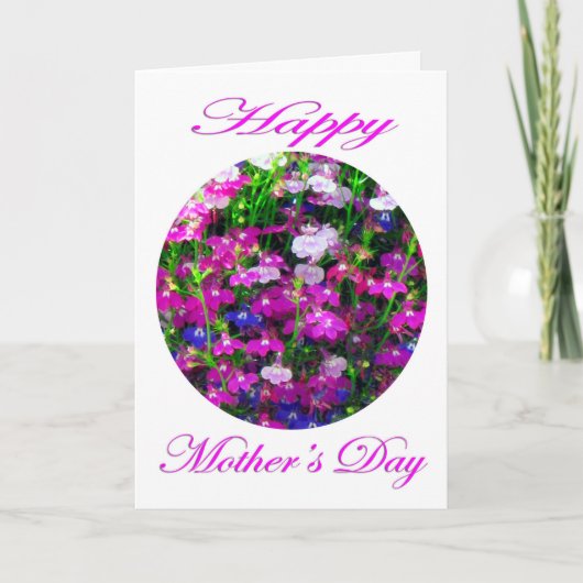 Moederdag Boeket met witte achtergrond Kaart (Voorkant)
