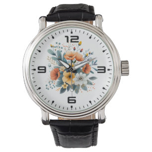 Moederdag Boho Bloemen Clipart-61983 Horloge