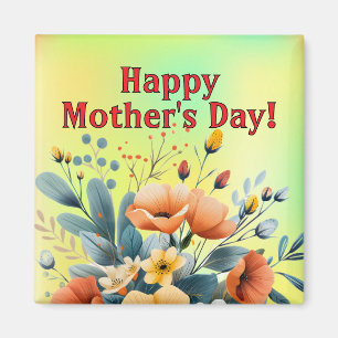 Moederdag Boho Bloemen Clipart-61983 Sleutelhanger Magneet