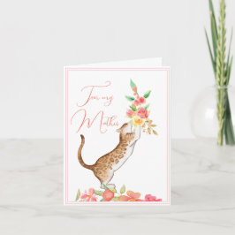Moederdag Bouquet uit het Wenskaart van de kat Kaart