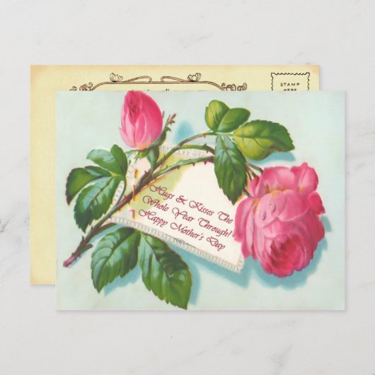 Moederdag Briefkaart (Voorkant / Achterkant)