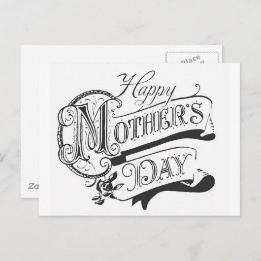  Moederdag Briefkaart (Voorkant / Achterkant)