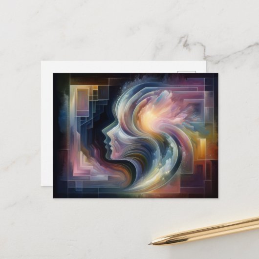 Moederdag Briefkaart (Voorkant / Achterkant in situ)