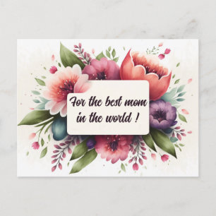 Moederdag Briefkaart met Floral Bouquet Design