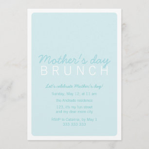 moederdag Brunch Blue White Volledig Kaart