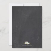moederdag Brunch Invitation, Floral Chalkboard Kaart (Achterkant)