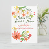 Moederdag Brunch Invitation Kaart (Staand voorkant)