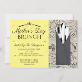 Moederdag Brunch Invitations (geel) Kaart (Voorkant)