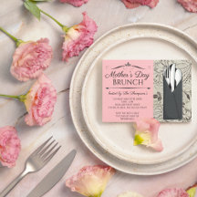 Moederdag Brunch Invitations (roze)