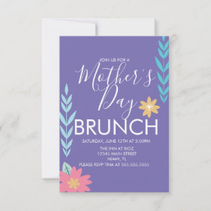 Moederdag brunch lente groen kaart