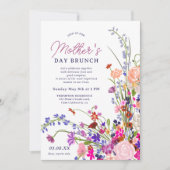 Moederdag brunch met modern draaiboek kaart (Voorkant)