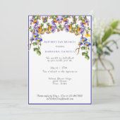 Moederdag Brunch Paarse Gele Windebloemen Kaart (Staand voorkant)