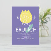 Moederdag brunch tulp bloem uitnodiging (Staand voorkant)