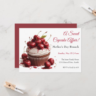 Moederdag Brunch Uitnodiging – Cupcake aangelegenh