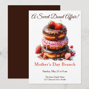 Moederdag Brunch Uitnodiging – Donut aangelegenhei