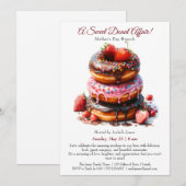 Moederdag brunch uitnodiging – Donut affaire (Voorkant / Achterkant)