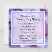 Moederdag Brunch Uitnodiging Hydrangea Blossom (Voorkant)