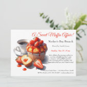 Moederdag brunch uitnodiging - Muffins affaire (Staand voorkant)