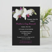 Moederdag Brunch Uitnodiging Orchideeën voor Moede (Staand voorkant)