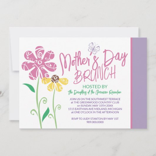 Moederdag Brunch Uitnodigingen (Voorkant)