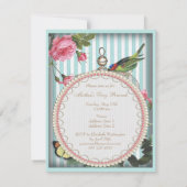 Moederdag Brunch  Vogelkooi & Rozen Kaart (Achterkant)