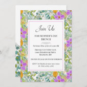 Moederdag Brunch Wildbloemen Greenery Holiday Kaart (Voorkant / Achterkant)