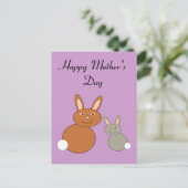 Moederdag Bunnies Custom Briefkaart (Staand voorkant)