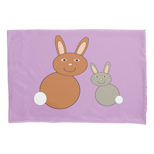Moederdag Bunnies Kussensloop (Voorkant)