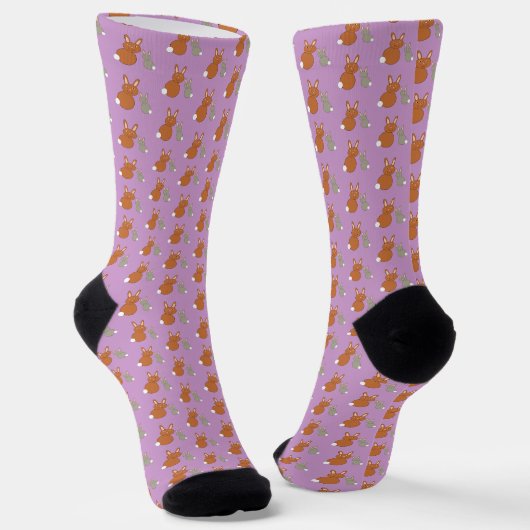 Moederdag Bunnies Patterned Sokken (Gebogen)