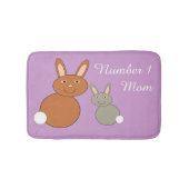 Moederdag Bunnies Personalized Bath Mat (Voorkant)