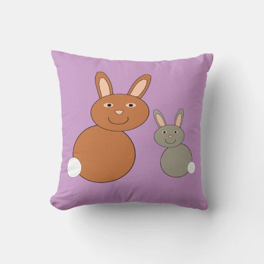 Moederdag Bunnies Pillow Kussen (Voorkant)