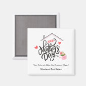 Moederdag Business Bloom | vastgoedbudget Magneet (Voorkant / Achterkant)