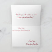 Moederdag Butterfly Rustic Rozen Burgundy Floral Kaart (Binnen)