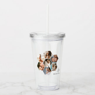 Moederdag Cadeau Gepersonaliseerde MOMMY Fotocolla Acryl Drinkbeker