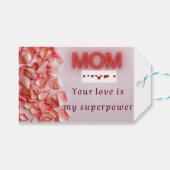 Moederdag cadeau label – Roos Petal Design Cadeaulabel (Voorkant (Horizontaal))