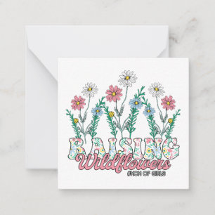 Moederdag cadeau Opvoeden Wilde Bloem Moeder Van Notitiekaartje
