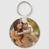Moederdag cadeau Sleutelhanger, Gepersonaliseerd c Sleutelhanger (Achterkant)