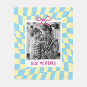 Moederdag cadeau voor beste moeder aangepaste foto fleece deken