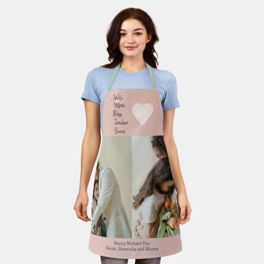 Moederdag cadeau voor moeder, vrouw, baas, leraar schort (Gedragen)
