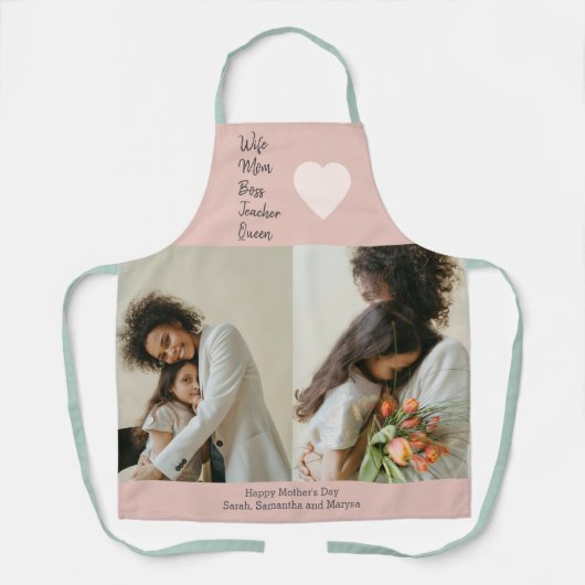 Moederdag cadeau voor moeder, vrouw, baas, leraar schort (Voorkant)