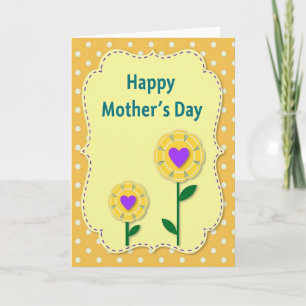 Moederdag-cadeaubon met polka dots kaart