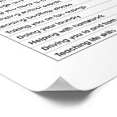 Moederdag Cadeaufactuur van mam Poster (Hoek)