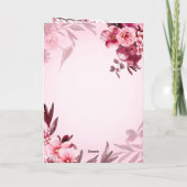 Moederdag cadeaukaart bloemig roze rood knuffel feestdagen kaart (Achterkant)