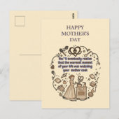 Moederdag cadeaus briefkaart (Voorkant / Achterkant)