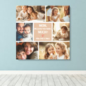 Moederdag Canvas Fotocollage cadeau Afdruk (Insitu (Houten vloer))